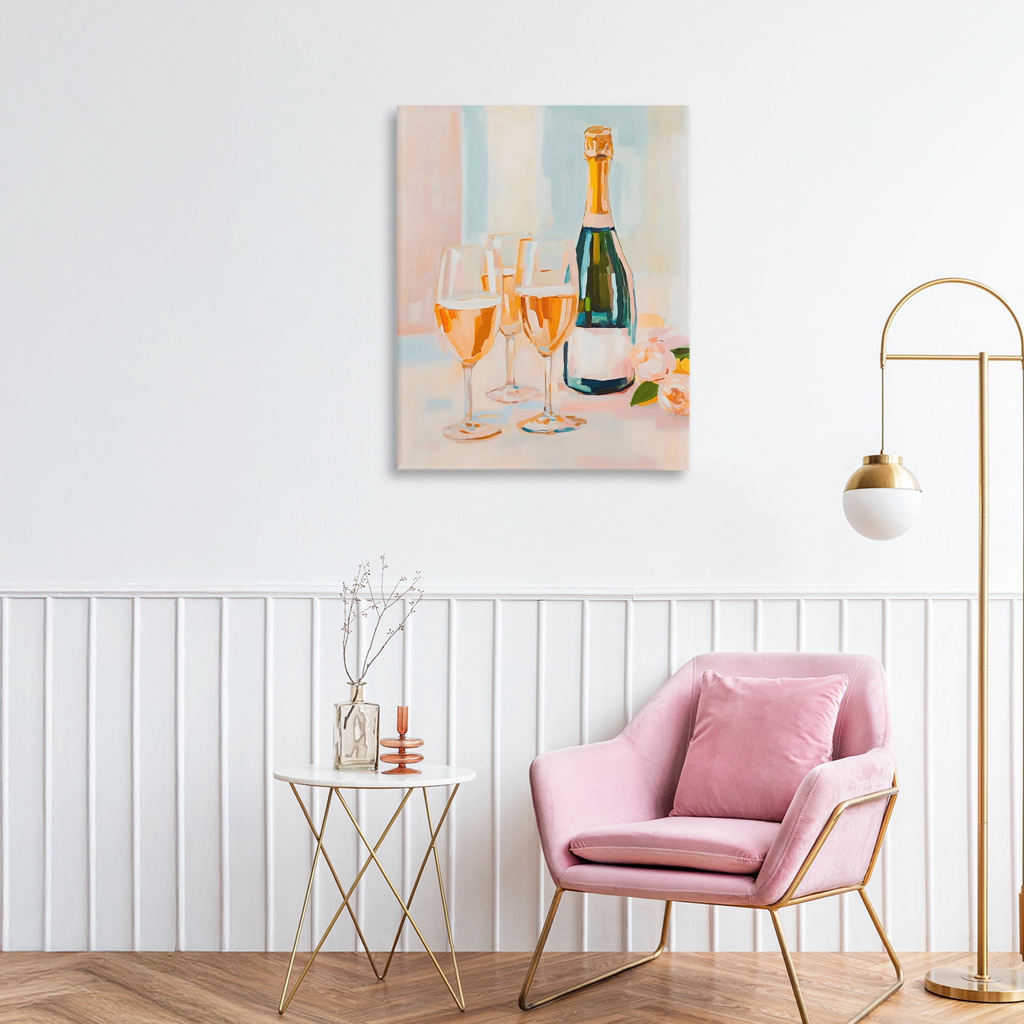Stupell Industries Champagne Triple Toast Canvas Wall Art, design by The Prints Vibe