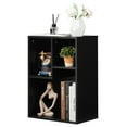 thumbnail image 3 of VECELO 2-Tier Bookcase with Storage Shelves, 21.3" Modern Bookshelf for Organizer Display Stand Home Office, Vertical or Horizontal, Black, 3 of 7