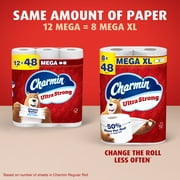 Charmin Ultra Strong Toilet Paper 12 Mega Rolls, 220 Sheets Per Roll