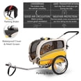 thumbnail image 6 of MOJAY 3-in-1 Dog Bicycle Trailer, Dog Stroller, and Dog Jogging Stroller, Yellow, 6 of 6