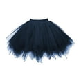 thumbnail image 4 of BLESIYA Tulle Petticoat Layered Outfit Dress up Women Tulle Tutu Skirt Costume Dress for Navy Blue, 4 of 8