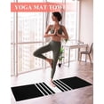 thumbnail image 2 of Black White Stripe Yoga Towel for Hot Yoga Non Slip, Modern Rustic Vertical Striped Yoga Mat Towel Absorbent Yoga Sweat Towels Microfiber Hot Yoga Blanket for Bikram Pilates 26"x70", 2 of 7