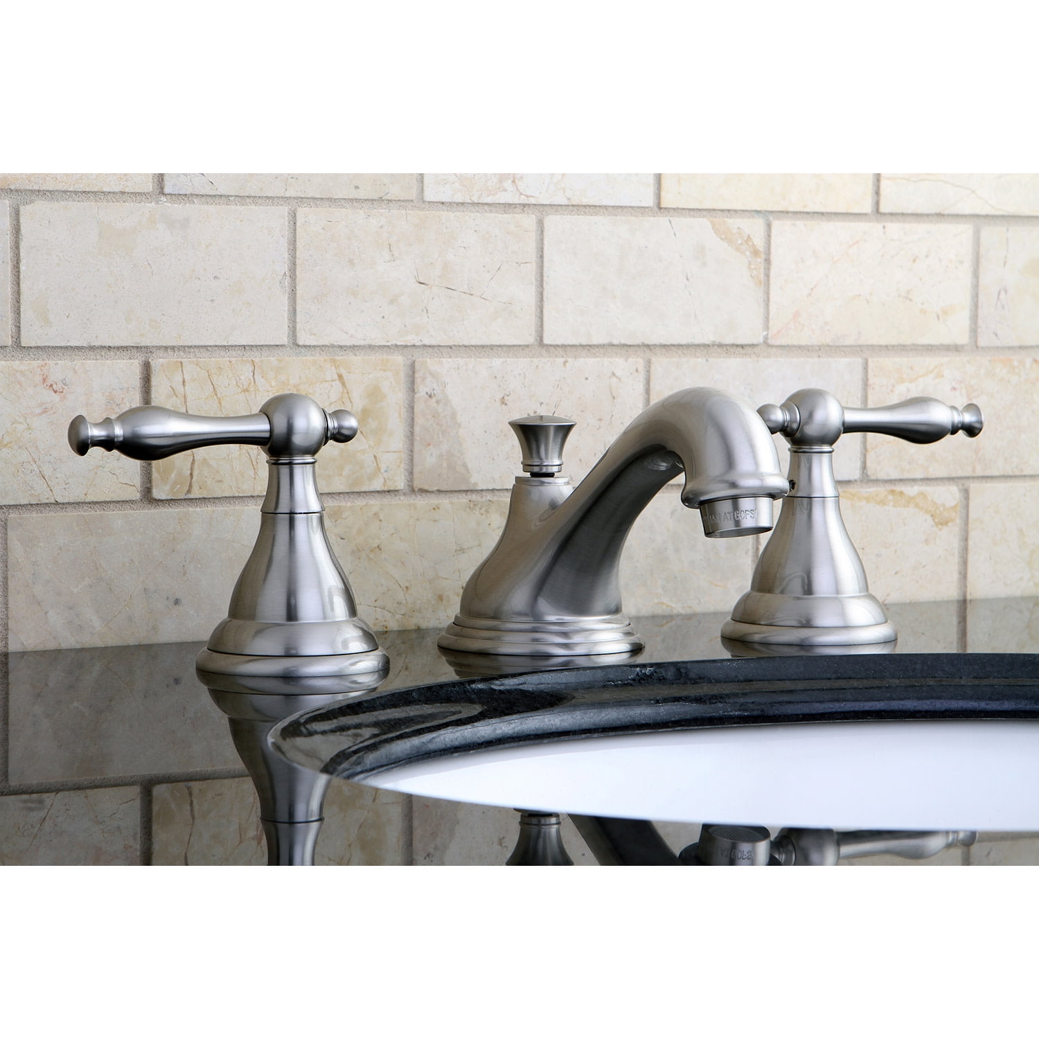 Kingston Brass KS5568NL 8 in. Widespread Bathroom Faucet, Brushed Nickel