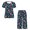 Apple Number Floral Print, variant on Ladies Lounge Top and Bottom Set, Cactus Rooster Floral Pattern Top and Bottom Pajama Set Comfy 2 Piece PJ Top and Bottom Set Short Sleeve Tops and Capri Pants
