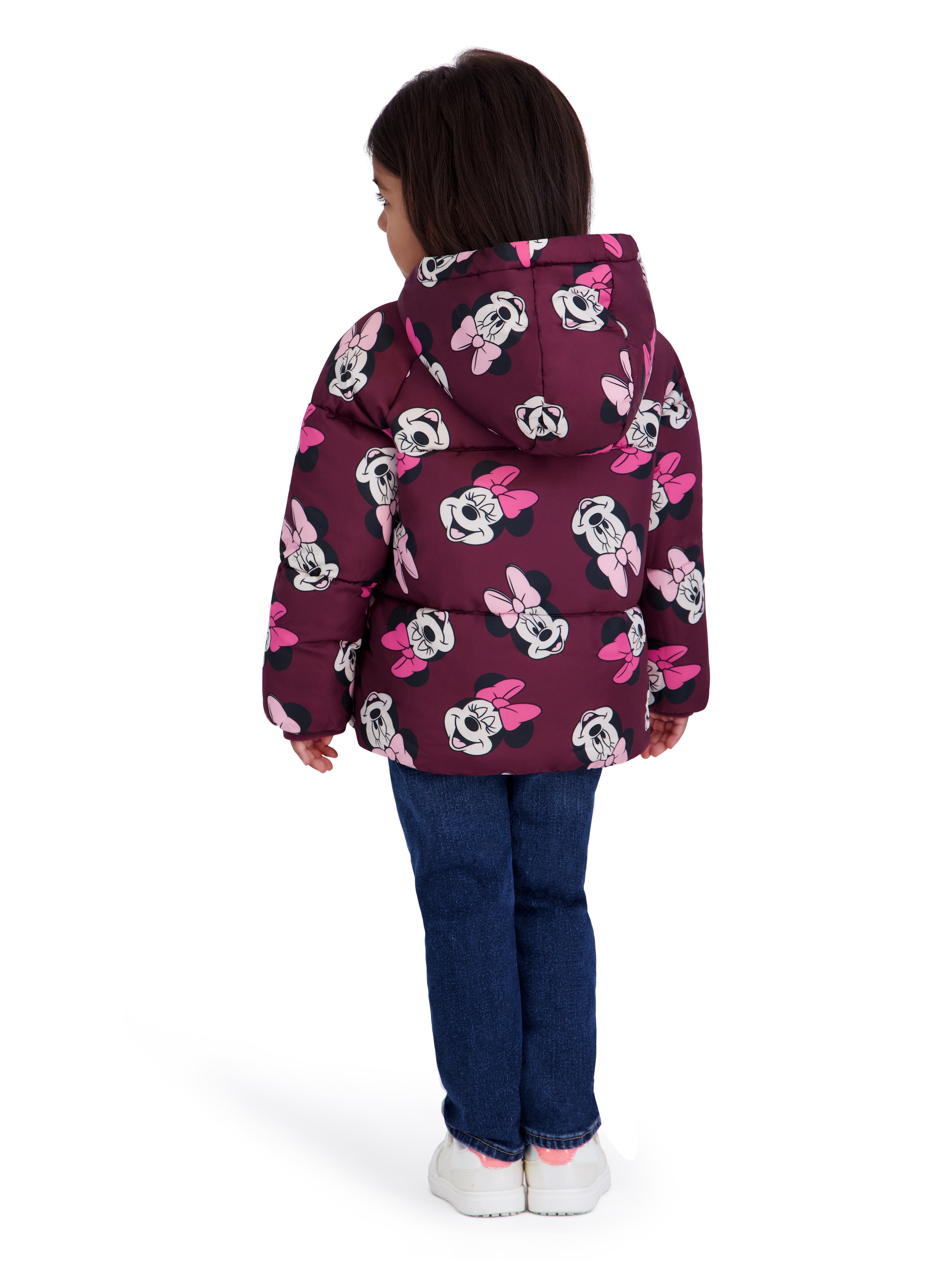 Minnie Mouse Toddler Girl Puffer Jacket, Sizes 12 Months-5T