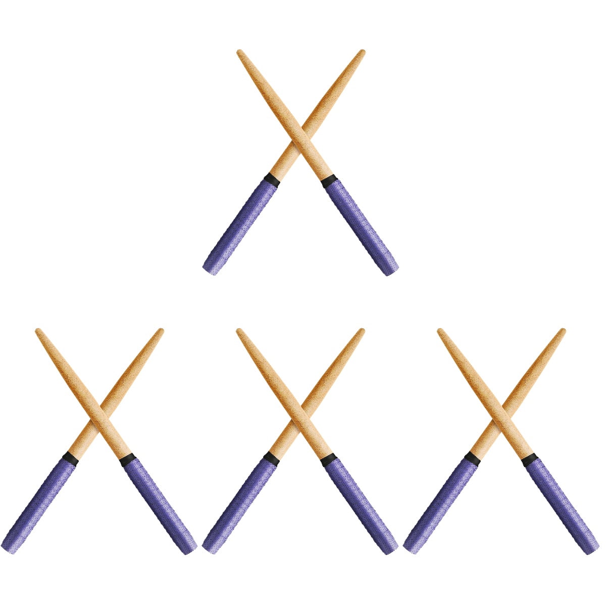 Hemoton 4 Pairs Drumsticks Portable Drum Sticks Lightweight Sticks for Drum