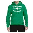 thumbnail image 2 of My Lifeguard Walks on Water Jesus Christ Bible | Mens Inspirational/Christian Hooded Sweatshirt Graphic Hoodie, Kelly, 3XL, 2 of 3