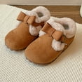thumbnail image 4 of REDARER Girls Winter Boots Warm Plush Lined Ankle Booties Non Sole Cute Bow Detail Cozy Outdoor Toddler Kids,Size:4-4.5 Years, 4 of 9