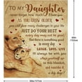 thumbnail image 6 of Daughter Gifts, Gifts for Daughter, to My Daughter Gifts Throw Blanket 50"x60", Daughter Gift from Mom, Birthday Gifts for Daughter Adult, Graduation Gifts for Daughter Blankets, Mother Daughter Gift, 6 of 6