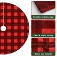 thumbnail image 6 of 30 Inch Christmas Tree Skirt – Velvet Plush Tree Mat, Soft Thickened Polyester with Red Ties, Single-Sided Printing, Available in 30in/36in/48in, Perfect for Holiday Xmas Tree Decoration, 6 of 7