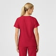 thumbnail image 2 of Wink W123 Women's Stylized V-Neck Scrub Top, Red, M Womens, 2 of 6