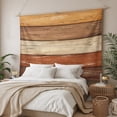 thumbnail image 3 of Farmhouse Burnt Orange Brown Large Tapestry for Bedroom Wall Hanging Tapestry, Vintage Wooden Striped Ceiling Backdrop Tapestries Poster Blanket Wall Decor for Teens Room Living Room Dorm 85" x 90", 3 of 8