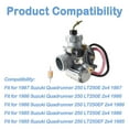 thumbnail image 4 of Carburetor ith Filter Fit for Suzuki Quadrunner 250 LT250 LT250E LT250EF 2x4 1985-1987, 4 of 6