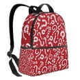 thumbnail image 2 of Lsque Question Marks1 Pattern Backpack – School Travel Canvas Daypack with Ergonomic Padded Straps, Multiple Compartments & Leather Handle, 2 of 5