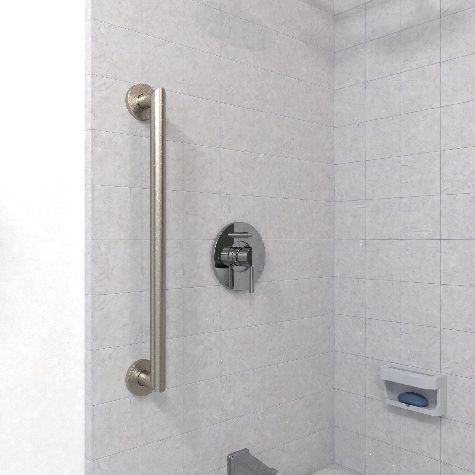 Keeney 2024-16BN Architectural Grab Bar, Brushed Nickel, 16 inch