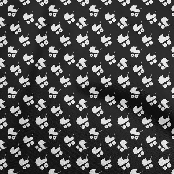 oneOone Polyester Spandex Black Fabric Kids Cradle Quilting Supplies Print Sewing Fabric By The Yard 56 Inch Wide