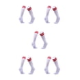 thumbnail image 2 of VONKY 1/2/3/5 Chaussettes de Football Longues Modernes et Sécuritaires pour Femmes et Hommes Chaussettes Athlétiques pour Femmes Chaussettes de Sport pour Hockey Football Rayures Rouges 5 Pcs, 2 of 6