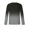 thumbnail image 4 of Muscularfit Gray Tops Long Sleeve Slim Fit Muscle Polo Shirts for Men Gradient Crew Neck Big & Tall Pullover T Shirts for Men,6XL, 4 of 5