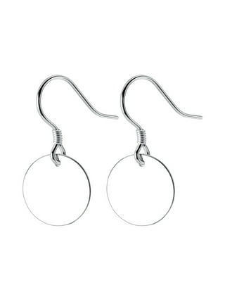 Silver Roman Coin Charm Dangle Earrings with Silver Plated Fish