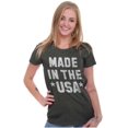 thumbnail image 4 of Made in the USA Patriotic Pride Stars Womens Slim Fit Graphic Tee Brisco Brands M, 4 of 5
