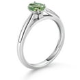 thumbnail image 3 of Gem Stone King 0.55 Ct Oval Green Sapphire 10K White Gold Solitaire Engagement Ring, 3 of 4