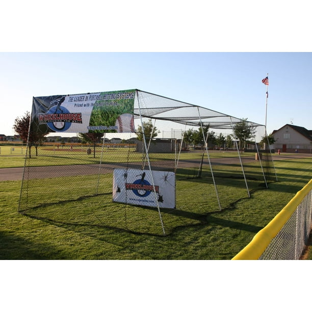 50' Wheelhouse Batting Cage w/ 36 knotted nylon netting No Lscreen