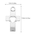 thumbnail image 4 of BRIGHTFUFU 50 dijes de cruz de corazón hueco de aleación para hacer joyas, mini llaveros, colgantes, cruces pequeñas, dijes para bolsos, manualidades, cuentas, pulseras, collares., 4 of 8