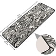 thumbnail image 2 of SKYSONIC 2X6 Feet Abstract Black Marbling Runner Rug with Rubber Backing, Fluid Modern Non Slip Entryway Rug Runner Washable Soft Area Rug Carpet for Hallway Bedroom Kitchen Decor, 2 of 6