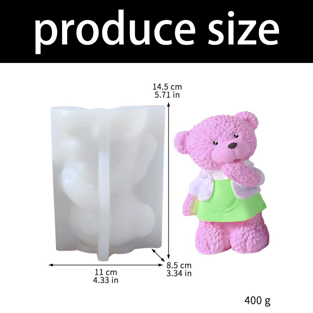 Bear Silicone Molds for Epoxy Resin Candle Soap Heat Resistant Baking Molds