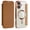 iPhone 16, variant on Havilah For iPhone 16 Shield Case for Apple 16 Compatible With Magsafe RFID Anti-theft Leather iPhone 16 Case(Brown)