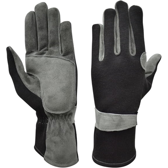 New Nomex & Leather Car Racing Gloves, Fire Retardant, Driving, Flying, Pilot, Gloves for Race Car Drivers, Flame Resistant Motorsport Gloves (XX-Small)