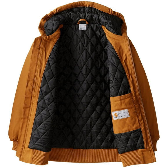 Carhartt Big Boys' Work Active Jacket, Carhartt Brown, Small/7/8