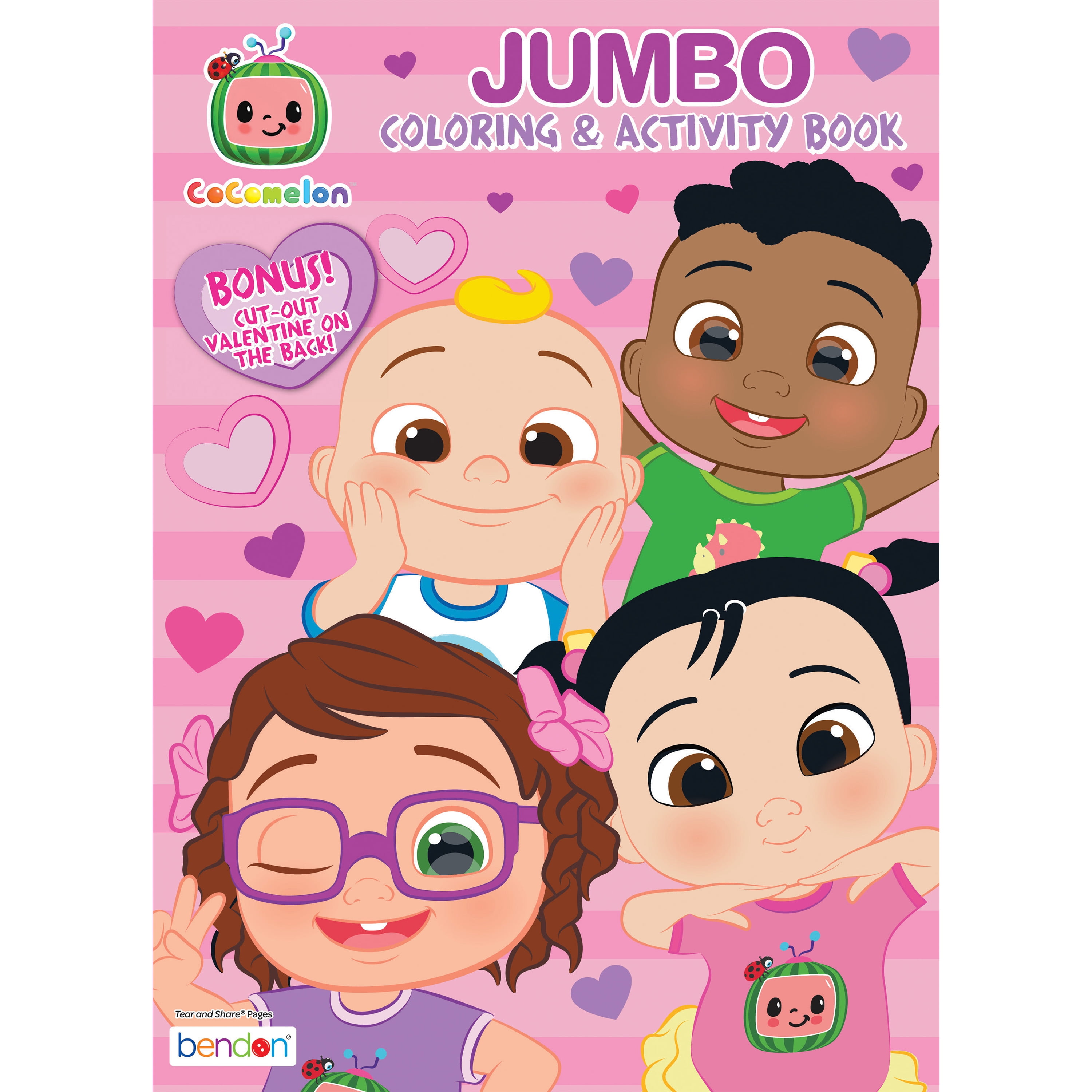 CoComelon 64 Page Valentine's Day Coloring Book, Paperback