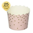 thumbnail image 1 of Simply Baked CSM-140 Disposable Paper Baking Cups, 25-Pack, Pink & Gold Dots, 1 of 3