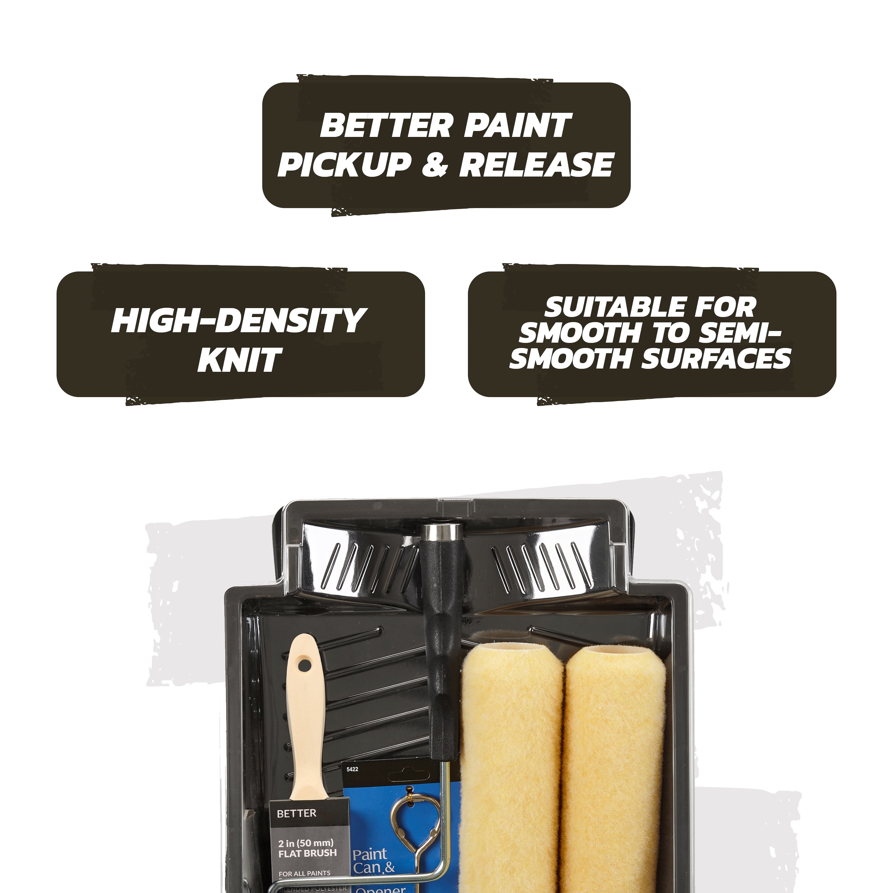 BETTER 8-Piece High Density Knit Paint Tray Kit