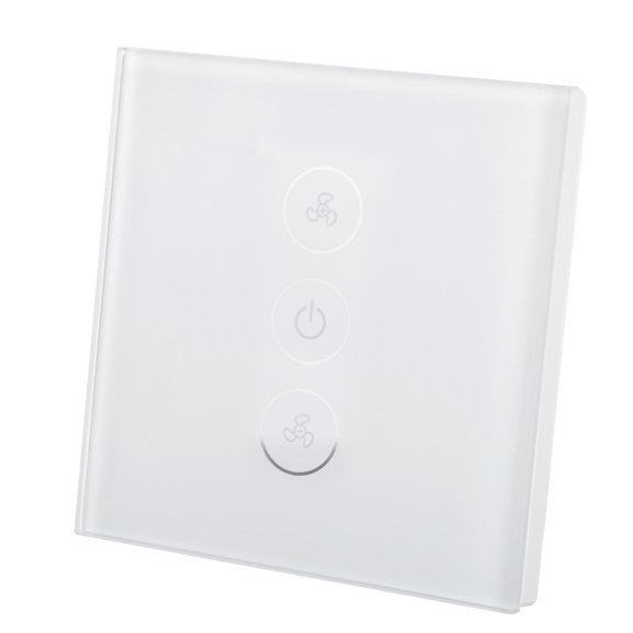 Interruptor De Ventilador Inteligente, Pantalla Táctil AI Control De Voz Temporizador Múltiple Control De Aplicaciones Interruptor De Ventilador De Techo Inalámbrico Para