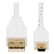 Tripp Lite U030AB-003-WH 3 ft. Safe-IT USB-A to USB Mini-B Male to Male Antibacterial Cable, White