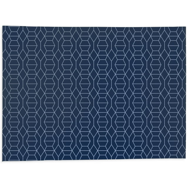 Comb Navy Kitchen Mat by Kavka Designs