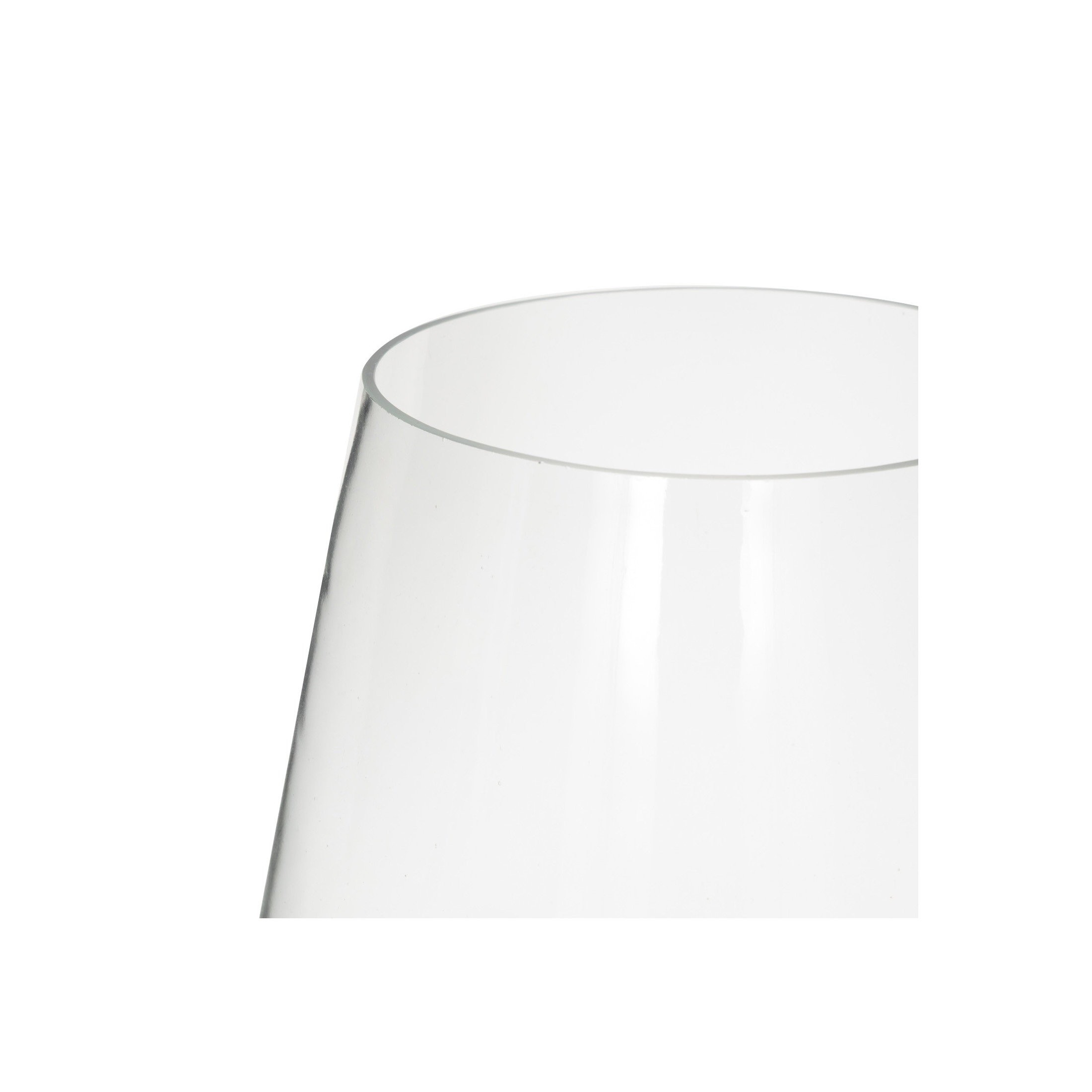 DecMode 12" Wide Glass Vase