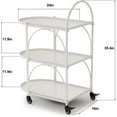 thumbnail image 3 of XIV Bar Cart, Home Bar Serving Cart, Metal Kitchen Carts with Storage, Drink Coffee Cart with Wheels for Kitchen and Living Room, 3 of 9