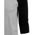 thumbnail image 5 of J. METHOD Men's 3/4 Sleeve Baseball Crewneck Tshirt Top Raglan Jersey T Shirt NEMT06 HGRY/BLK S, 5 of 5