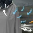 thumbnail image 5 of Women's Lightweight Softshell Compression Jacket Solid Hooded Windproof Waterproof Cuffed Long Sleeve Zip Up Packable Windbreaker with Pockets Gray XXL, 5 of 9