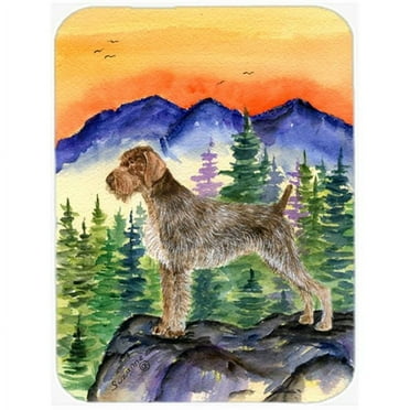 Caroline's Treasures German Wirehaired Pointer Glass Cutting Board Large