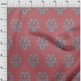 thumbnail image 2 of oneOone Cotton Flex Dark Peach Fabric Leaves & Flower Dress Material Fabric Print Fabric By The Yard 40 Inch Wide-VVE, 2 of 4
