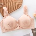 thumbnail image 3 of qolati Bras for Older Women Push Up Bra Breathable Front Closure Daisy Bras Full Support No Underwire Plus Size Everyday Bra Pink 36, 3 of 3