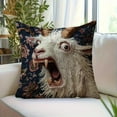thumbnail image 4 of Throw Pillow Cover, 18x18 Inch Pillowcase, Funny Scared Goat Pattern Pillow Cover, Short Lint Soft Pillow Cover, Decorative Couch Pillowcase for Sofa, Bed, Living Room, Humorous Home Decor, 4 of 6