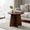 Walnut Wood-15.75 in, variant on BEJOLO Round Coffee Table, Modern Table with Wood Grain Finish, End Table Side Tables for Living Room (Walnut)