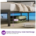thumbnail image 6 of Greenstell Twin Size Bed Frame with LED Lights, USB Outlets & Under-Bed Storage, Modern Headboard for Bedroom，Gray, 6 of 8