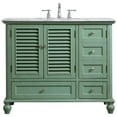 thumbnail image 3 of Elegant Decor Rhodes 42" Single Marble Top Bathroom Vanity in Vintage Mint, 3 of 16