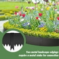 thumbnail image 2 of Datingday 10-Pack Galvanized Steel Landscape Edging (33FT Total) - 40"x6" Metal Garden Border Kit with 10 Stakes & Gloves for Yard, Tree Rings, Pathways | Heavy Duty Lawn Edging, 2 of 8